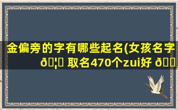 金偏旁的字有哪些起名(女孩名字 🦍 取名470个zui
好 🕸 听)